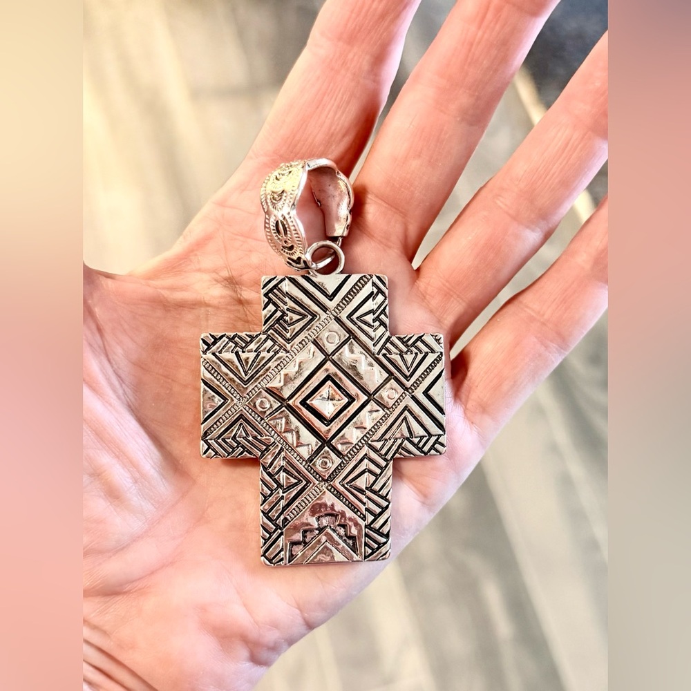 Geometric Silver Pendant